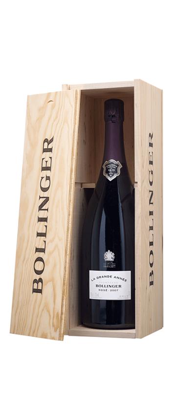 2007 Bollinger Champagne La Grande Année Rosé Trækasse 300 cl.